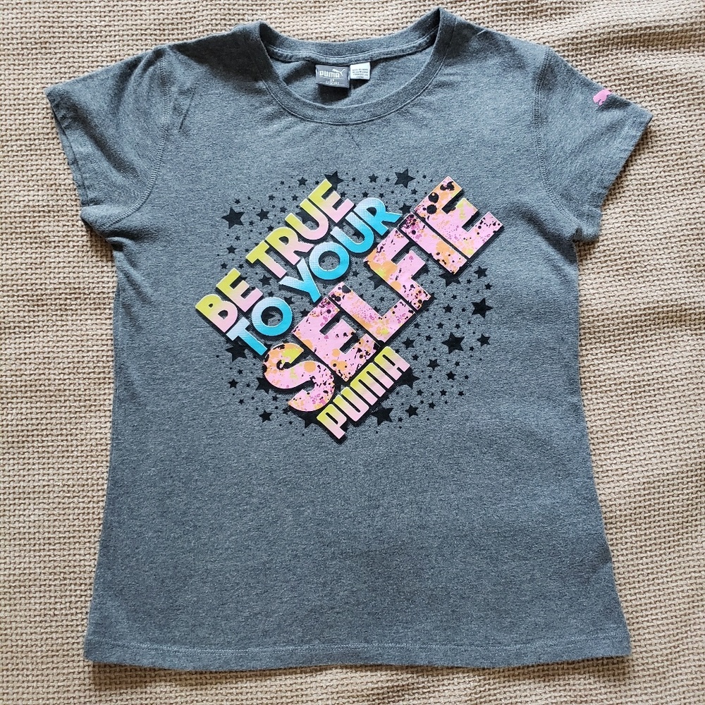 Puma Sports Tee Shirt Girls Size Large (10 -12)